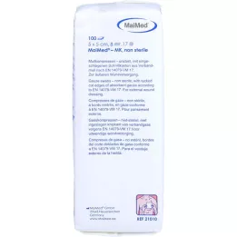 MULLKOMPRESSEN 5x5 cm non stérile 8 voies, 100 pcs