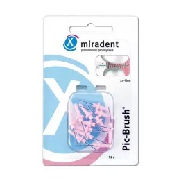 MIRADENT Interd.Pic-Brush brosse de rechange xx-fine rose, 12 pcs
