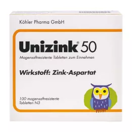 UNIZINK 50 comprimés gastro-résistants, 100 pcs