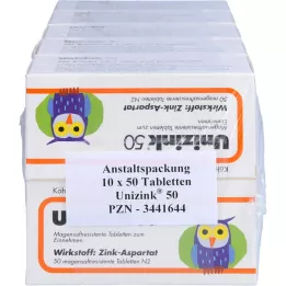 UNIZINK 50 comprimés gastro-résistants, 10X50 pcs