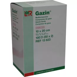 GAZIN Compresse de gaze 10x20 cm stérile 8 plis, 50X2 pcs