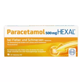 PARACETAMOL 500 mg HEXAL comprimés contre la fièvre et la douleur, 20 pcs