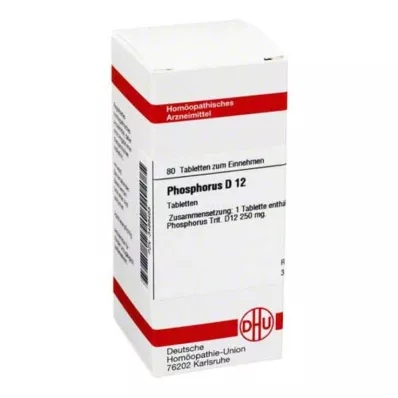 PHOSPHORUS D 12 comprimés, 80 pcs