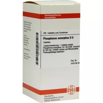 PHOSPHORUS AMORPHUS d 6 comprimés, 200 pc PHOSPHORUS AMORPHUS d 6 comprimés, 200 pc