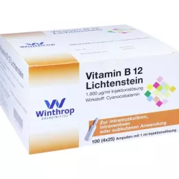 VITAMIN B12 1 000 μg dampoules de lichtenstein, 100x1 ml