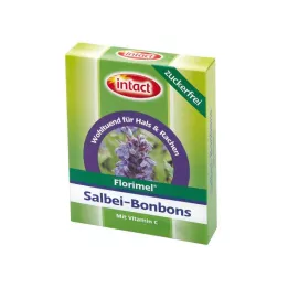 FLORIMEL Bonbons à la sauge avec vitamine C sans sucre, 40 g