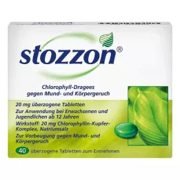 STOZZON Comprimés enrobés de chlorophylle, 40 pcs