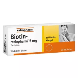 BIOTIN-RATIOPHARM Comprimés de 5 mg, 30 pièces