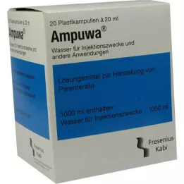 AMPUWA Ampoules en plastique pour solution injectable/perfusion, 20X20 ml