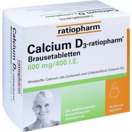 Calcium d3 ratiopharm Comprimés effervescents, 40 pc