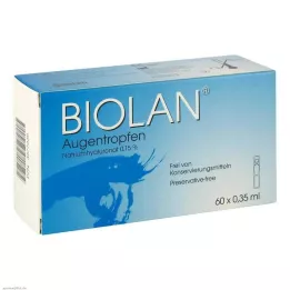 BIOLAN Pipettes unidoses pour collyre, 60X0,35 ml