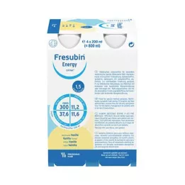 FRESUBIN ENERGY DRINK Bouteille à boire à la vanille, 4X200 ml