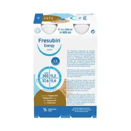 FRESUBIN ENERGY DRINK Bouteille pour cappuccino, 4X200 ml