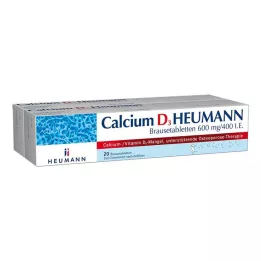 CALCIUM Comprimés effervescents D3 Heumann 600 mg/400 I.E., 40 pcs