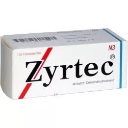 ZYRTEC Tablettes coupées au film, 100 pc