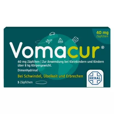VOMACUR 40 suppositoires, 5 pièces