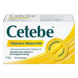 CETEBE Gélules à libération prolongée de vitamine C 500 mg, 120 pcs