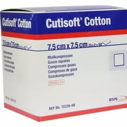 CUTISOFT Coton STER 7.5x7,5 cm ster.12fach, 25x2 pc