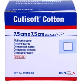 CUTISOFT Coton STER 7.5x7,5 cm ster.12fach, 25x2 pc