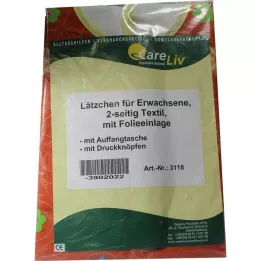 LÄTZCHEN Adulte avec poche textile recto verso avec boutons-pression en aluminium, 1 pièce