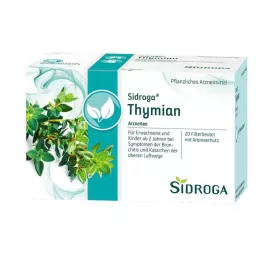 SIDROGA Sachets filtres à thé au thym, 20X1,6 g
