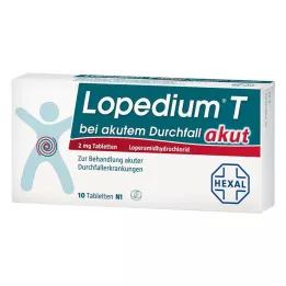 LOPEDIUM T-acute contre la diarrhée aiguë, comprimés, 10 unités