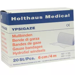 YPSIGAZE Pansement de gaze 6 cm x 4 m, 20 pièces