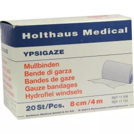 YPSIGAZE Pansement de gaze 8 cm x 4 m, 20 pièces