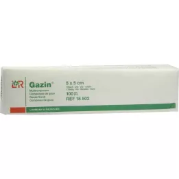 GAZIN Compresse de gaze 5x5 cm non stérile 16 plis, 100 pcs