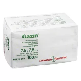 GAZIN Compresse de gaze 7,5 x 7,5 cm non stérile, 8 voies, 100 pièces