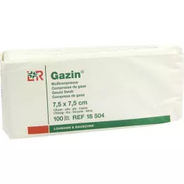 GAZIN Compresse de gaze 7,5 x 7,5 cm non stérile pour opération 12 fois, 100 pièces