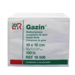 GAZIN Compresse de gaze 10x10 cm non stérile 8 fois opération, 100 pcs
