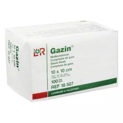 GAZIN Compresse de gaze 10x10 cm non stérile 12 fois opération, 100 pcs