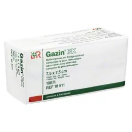 GAZIN Compresse de gaze 7,5 x 7,5 cm non stérile 12 plis RK, 100 pcs