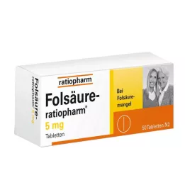 FOLSÄURE-RATIOPHARM Comprimés de 5 mg, 50 pièces