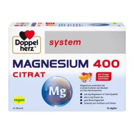 DOPPELHERZ Granulés de magnésium 400 Citrate System, 20 pcs
