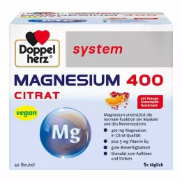 DOPPELHERZ Granulés de magnésium 400 Citrate System, 40 pcs