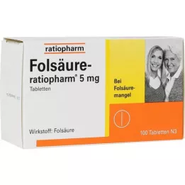 FOLSÄURE-RATIOPHARM 5 mg de comprimés, 100 pc