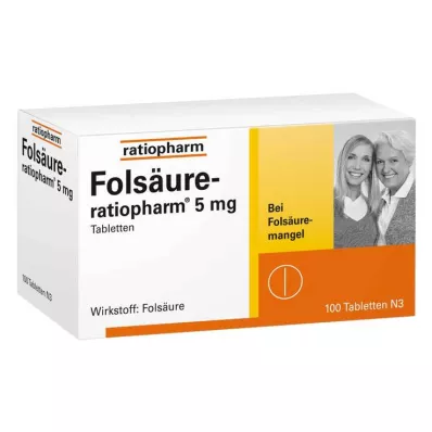 FOLSÄURE-RATIOPHARM Comprimés de 5 mg, 100 pièces FOLSÄURE-RATIOPHARM Comprimés de 5 mg, 100 pièces