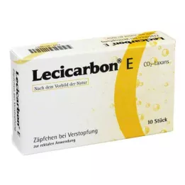 LECICARBON Suppositoires Laxans E CO2 pour adultes, 10 pièces