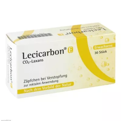 LECICARBON Suppositoires Laxans E CO2 pour adultes, 30 pièces