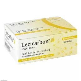 LECICARBON Suppositoires Laxans E CO2 pour adultes, 100 pièces