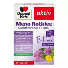 DOPPELHERZ Meno Trèfle rouge + Huile donagre + Biotine Gélules, 30 pcs