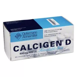 CALCIGEN D 600 mg/400 I.E. comprimés à croquer, 120 pcs