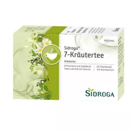 SIDROGA Sachets filtres pour tisanes Wellness 7 herbes, 20 x 2,0 g