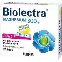 BIOLECTRA Magnésium 300 mg de bâtons de citron direct, 20 pc