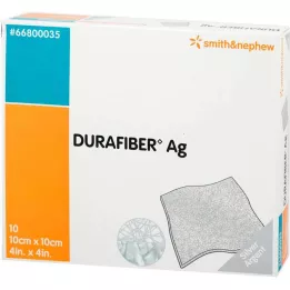 DURAFIBER Bandage Ag 10x10 cm, 10 pièces