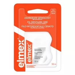 ELMEX Fil dentaire ciré au fluorure damine, 50 m