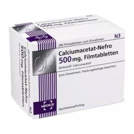 CALCIUMACETAT NEFRO Comprimés pelliculés à 500 mg, 200 pièces