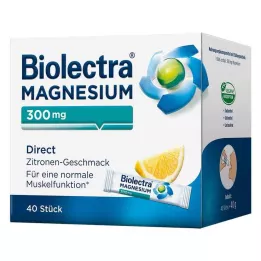 BIOLECTRA Magnésium 300 mg Bâtonnets de citron directs, 40 pièces